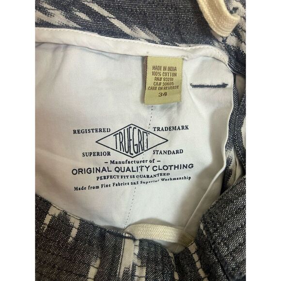 NEW True Grit Men's Size 34 Gray White Ikat Cargo Cotton Casual Shorts NWT $155 - Picture 14 of 15